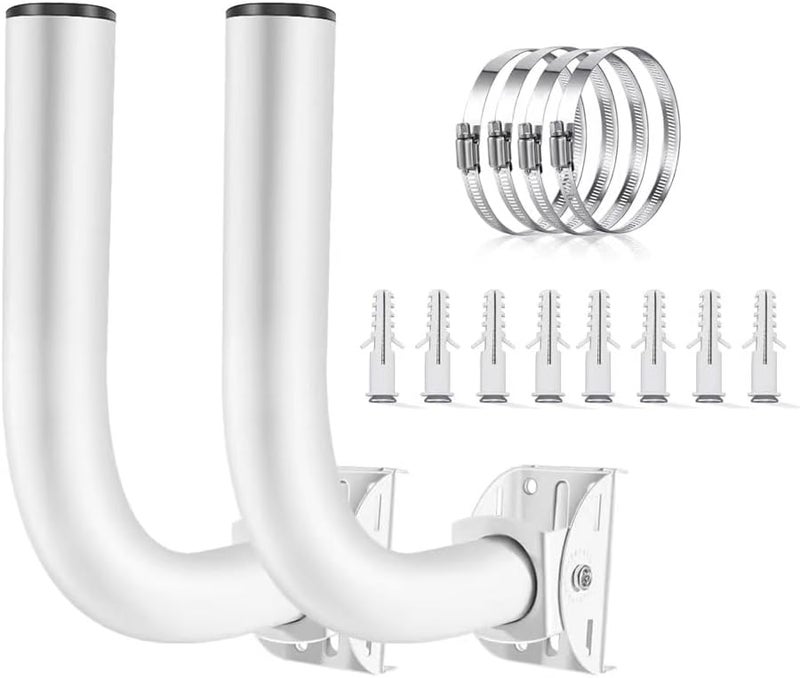 slinkdsco Adjustable Sturdy Universal Wireless Bridge Bracket Mount Kit, Pole and Wall-Mounted Mount for Outdoor Antenna Point to Point AP Access Point Client Bridge CPE (2-Pack)， - Image 1